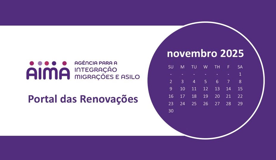 Agência para a Integração Migrações e Asilo (AIMA) PORTAL DAS RENOVAÇÕES: Novembro 2025