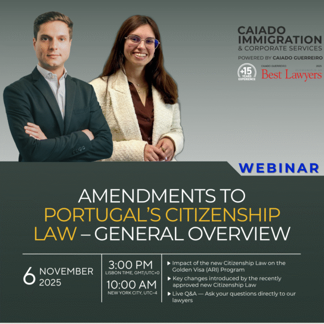 Webinar Amendments to Portugal’s Citizenship Law – General Overview