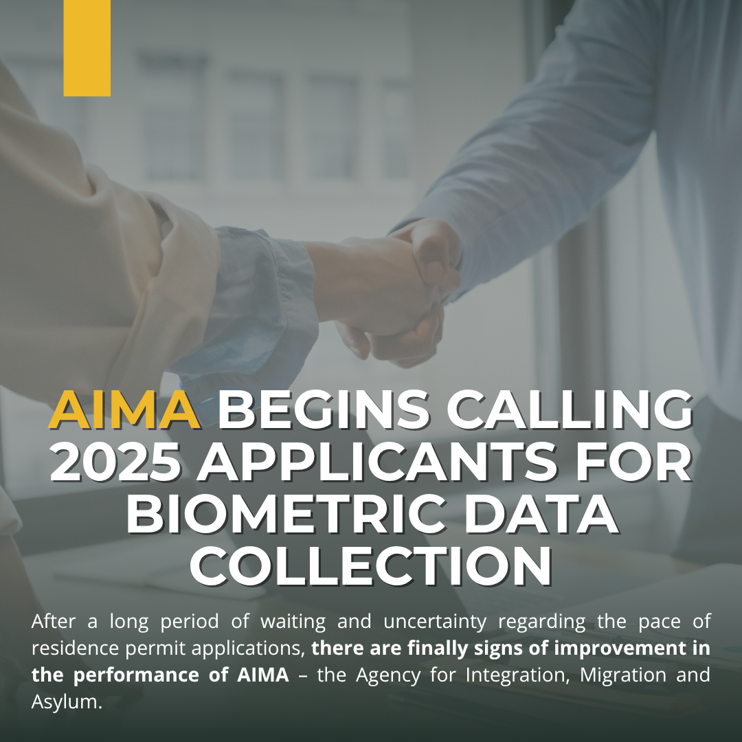 AIMA begins scheduling 2025 residence permit applicants for biometric data. Signs of faster processing and progress after years of delays in Portugal.